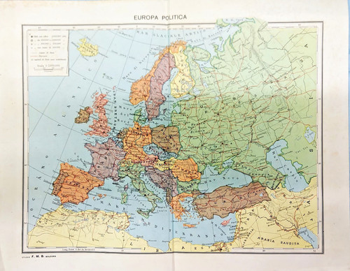 Cartina geografica vintage - cartina,