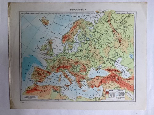 Cartina geografica vintage - cartina,