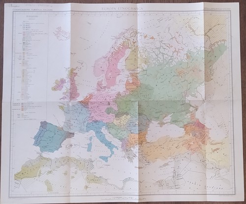 Cartina map europa etnografica - europa,